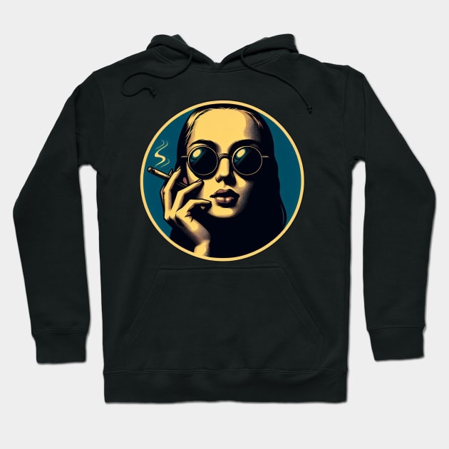 cool stoner girl smoking Hoodie by Anthony88